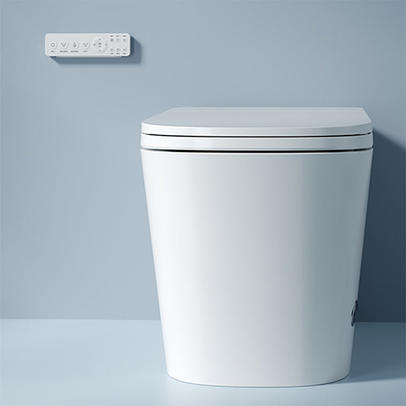Contemporary Floor Mount Bidet Foot Sensor Elongated White Heated Seat Clearhalo 'Bathroom Remodel & Bathroom Fixtures' 'Bidets' 'Home Improvement' 'home_improvement' 'home_improvement_bidets' 'Toilets & Bidets' 7271239