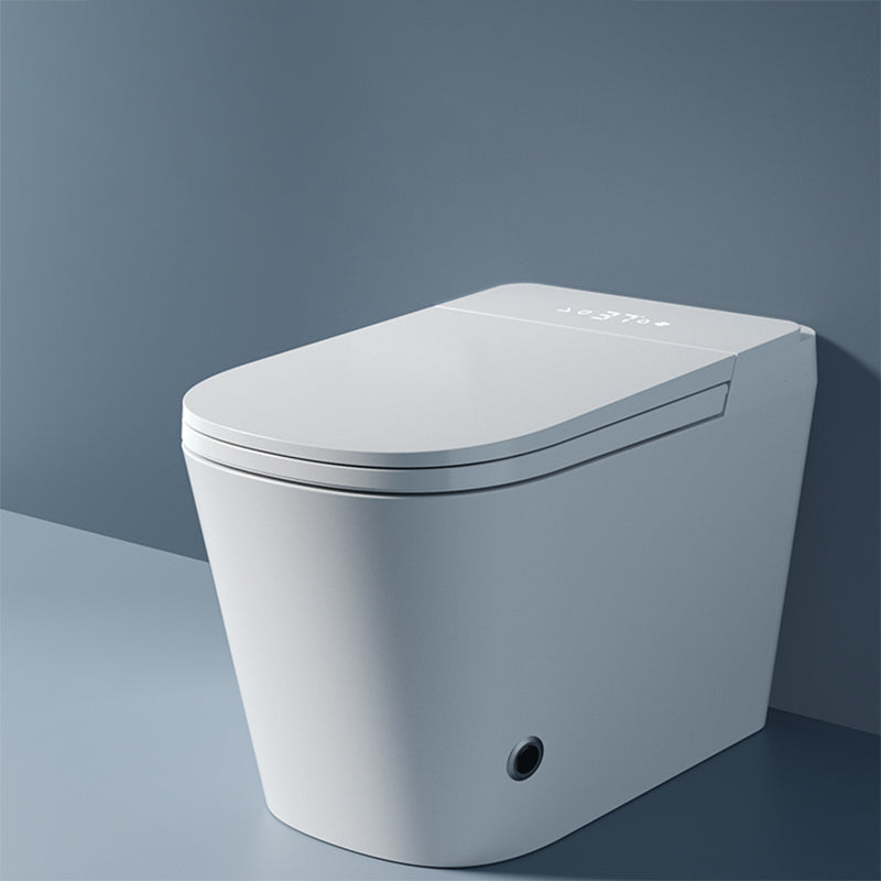Contemporary Floor Mount Bidet Foot Sensor Elongated White Heated Seat Clearhalo 'Bathroom Remodel & Bathroom Fixtures' 'Bidets' 'Home Improvement' 'home_improvement' 'home_improvement_bidets' 'Toilets & Bidets' 7271240