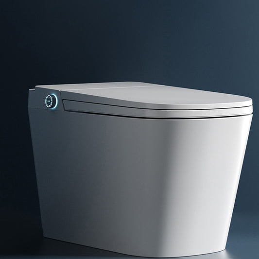 Contemporary Floor Mount Bidet Foot Sensor Elongated White Heated Seat Clearhalo 'Bathroom Remodel & Bathroom Fixtures' 'Bidets' 'Home Improvement' 'home_improvement' 'home_improvement_bidets' 'Toilets & Bidets' 7271241