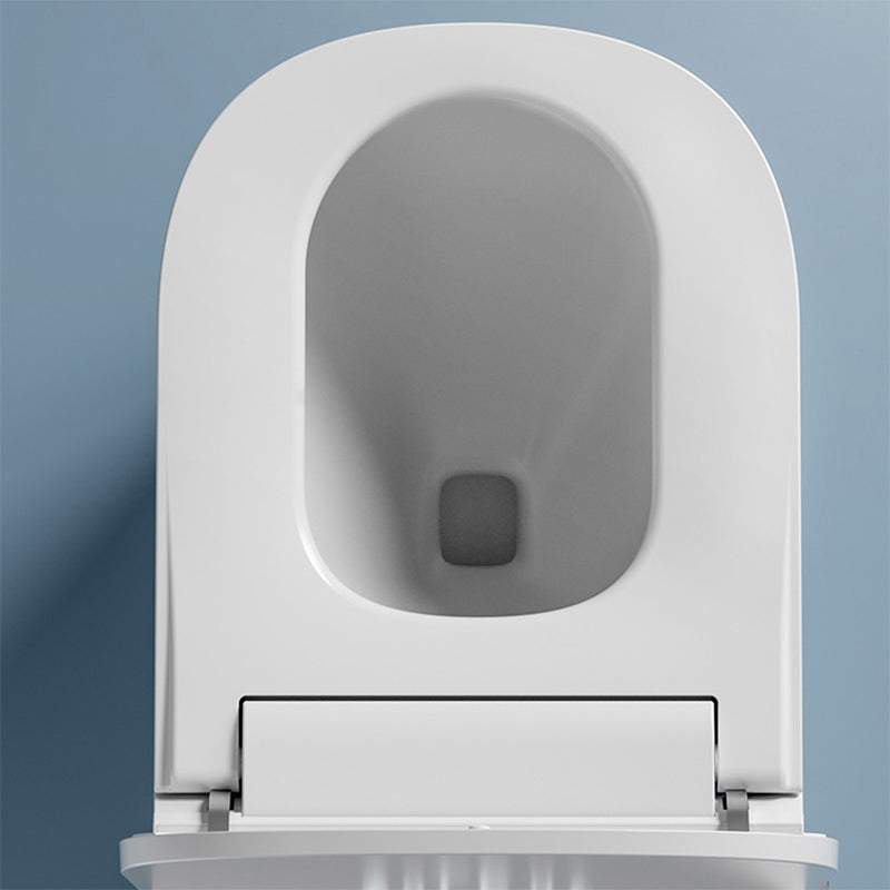 Contemporary Floor Mount Bidet Foot Sensor Elongated White Heated Seat Clearhalo 'Bathroom Remodel & Bathroom Fixtures' 'Bidets' 'Home Improvement' 'home_improvement' 'home_improvement_bidets' 'Toilets & Bidets' 7271243