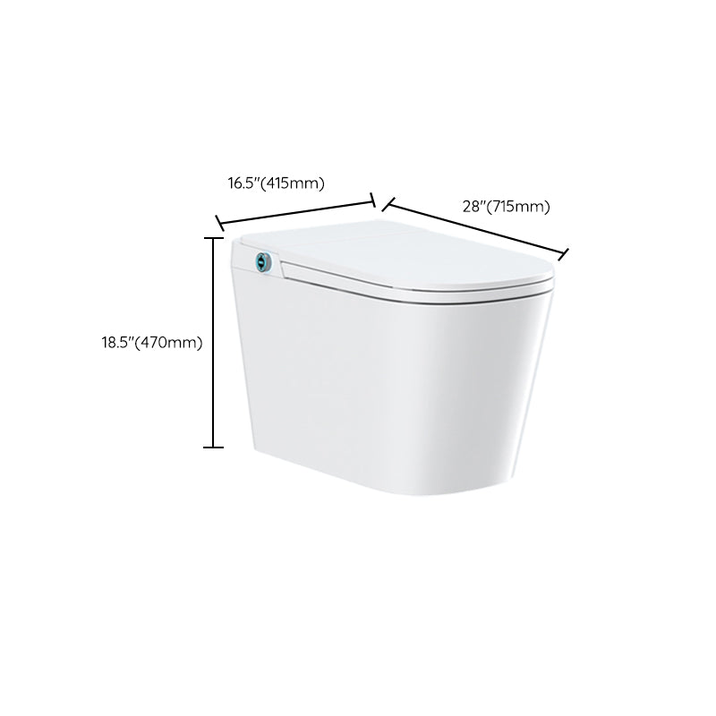 Contemporary Floor Mount Bidet Foot Sensor Elongated White Heated Seat Clearhalo 'Bathroom Remodel & Bathroom Fixtures' 'Bidets' 'Home Improvement' 'home_improvement' 'home_improvement_bidets' 'Toilets & Bidets' 7271246