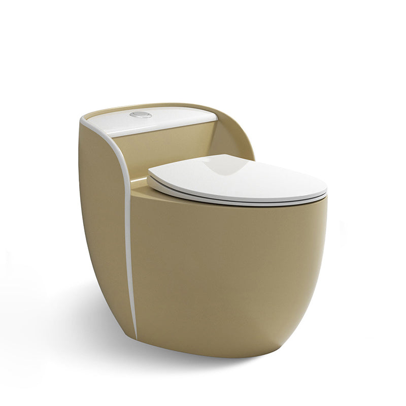 Modern One Piece Flush Toilet Siphon Jet Urine Toilet for Bathroom Khaki-White Clearhalo 'Bathroom Remodel & Bathroom Fixtures' 'Home Improvement' 'home_improvement' 'home_improvement_toilets' 'Toilets & Bidets' 'Toilets' 7271907