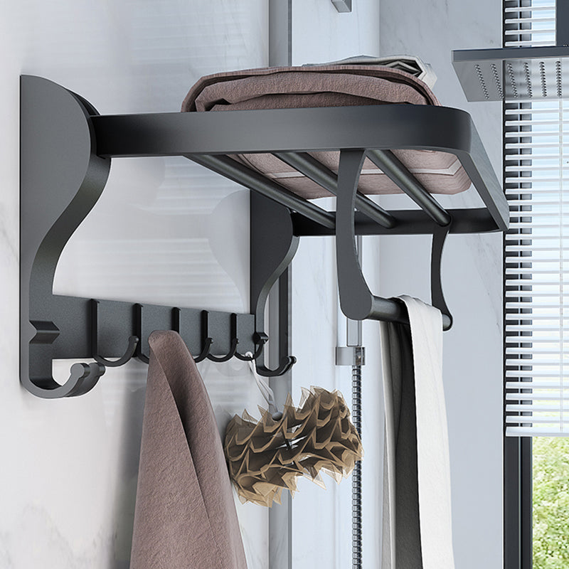 Modern Bathroom Hardware Set Matte Black Metal Bathroom Accessory Kit Anti-rust Clearhalo 'Bathroom Hardware Sets' 'Bathroom Hardware' 'Bathroom Remodel & Bathroom Fixtures' 'bathroom_hardware_sets' 'Home Improvement' 'home_improvement' 'home_improvement_bathroom_hardware_sets' 7273307