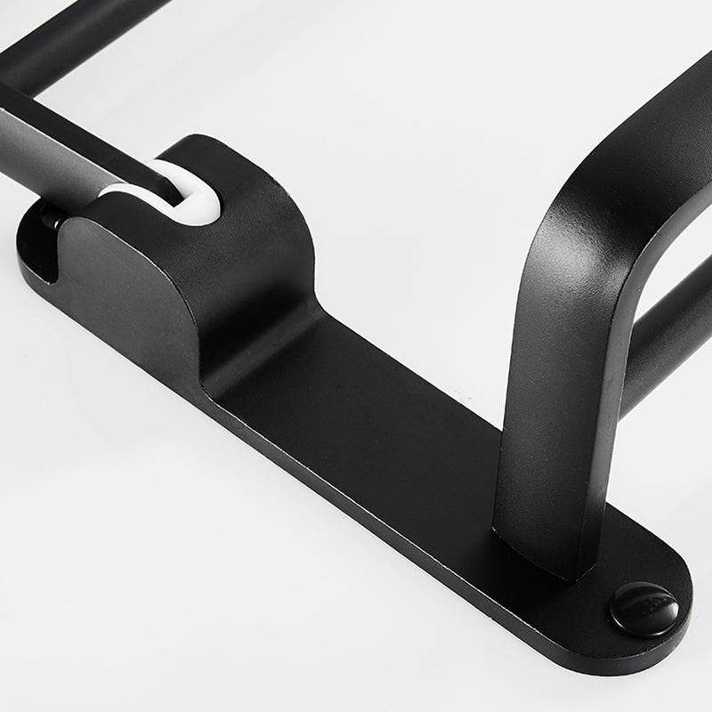 Modern Bathroom Hardware Set Matte Black Metal Bathroom Accessory Kit Anti-rust Clearhalo 'Bathroom Hardware Sets' 'Bathroom Hardware' 'Bathroom Remodel & Bathroom Fixtures' 'bathroom_hardware_sets' 'Home Improvement' 'home_improvement' 'home_improvement_bathroom_hardware_sets' 7273314