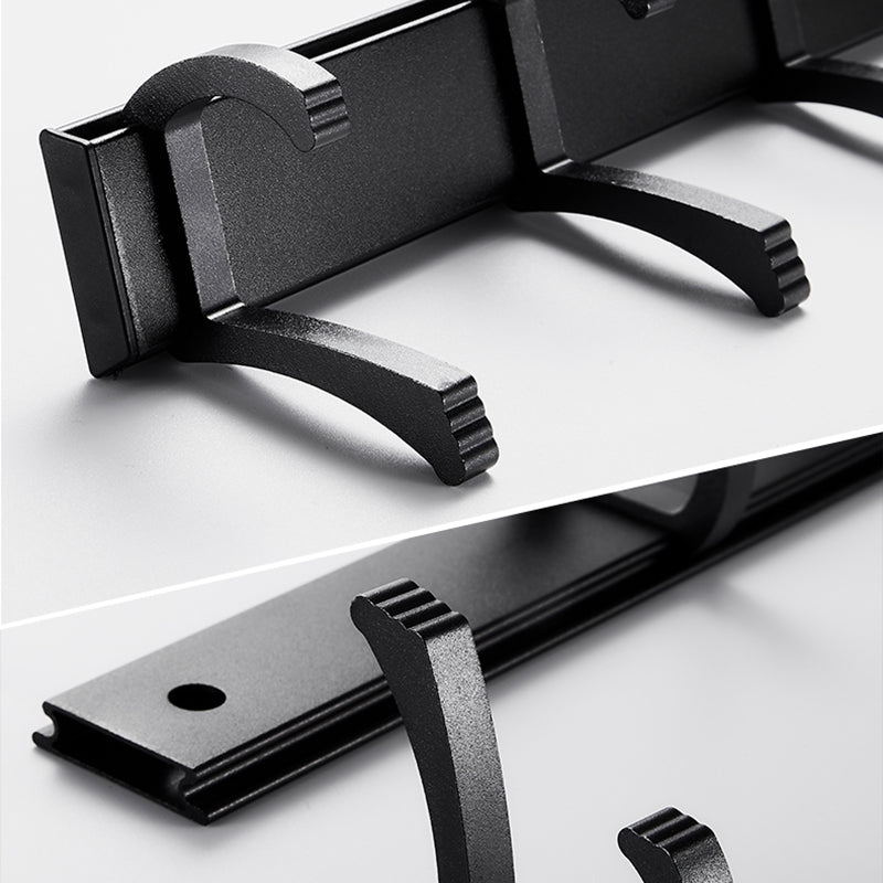 Modern Bathroom Hardware Set Matte Black Metal Bathroom Accessory Kit Anti-rust Clearhalo 'Bathroom Hardware Sets' 'Bathroom Hardware' 'Bathroom Remodel & Bathroom Fixtures' 'bathroom_hardware_sets' 'Home Improvement' 'home_improvement' 'home_improvement_bathroom_hardware_sets' 7273320