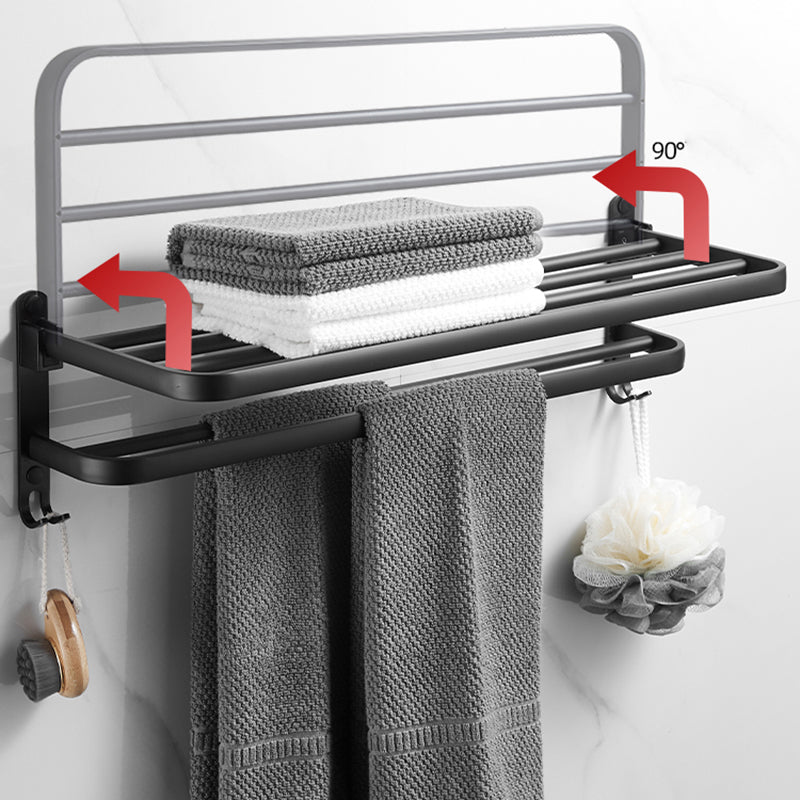 Modern Bathroom Hardware Set Matte Black Metal Bathroom Accessory Kit Clearhalo 'Bathroom Hardware Sets' 'Bathroom Hardware' 'Bathroom Remodel & Bathroom Fixtures' 'bathroom_hardware_sets' 'Home Improvement' 'home_improvement' 'home_improvement_bathroom_hardware_sets' 7273339
