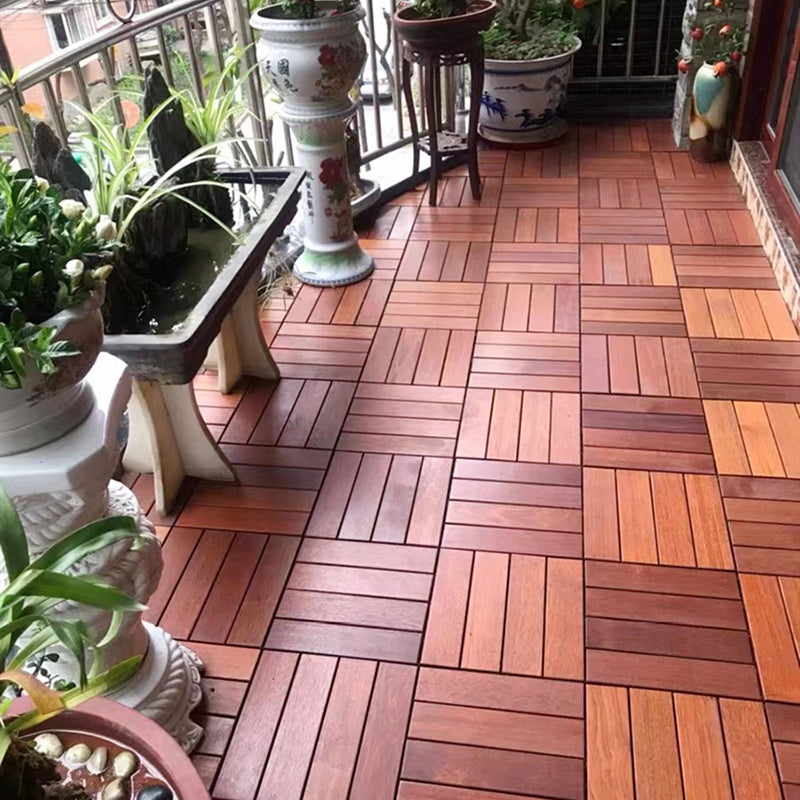 Outdoor Patio Water-resistant Composite Wooden Snapping Deck Plank Clearhalo 'Home Improvement' 'home_improvement' 'home_improvement_outdoor_deck_tiles_planks' 'Outdoor Deck Tiles & Planks' 'Outdoor Flooring & Tile' 'Outdoor Remodel' 'outdoor_deck_tiles_planks' 7274394
