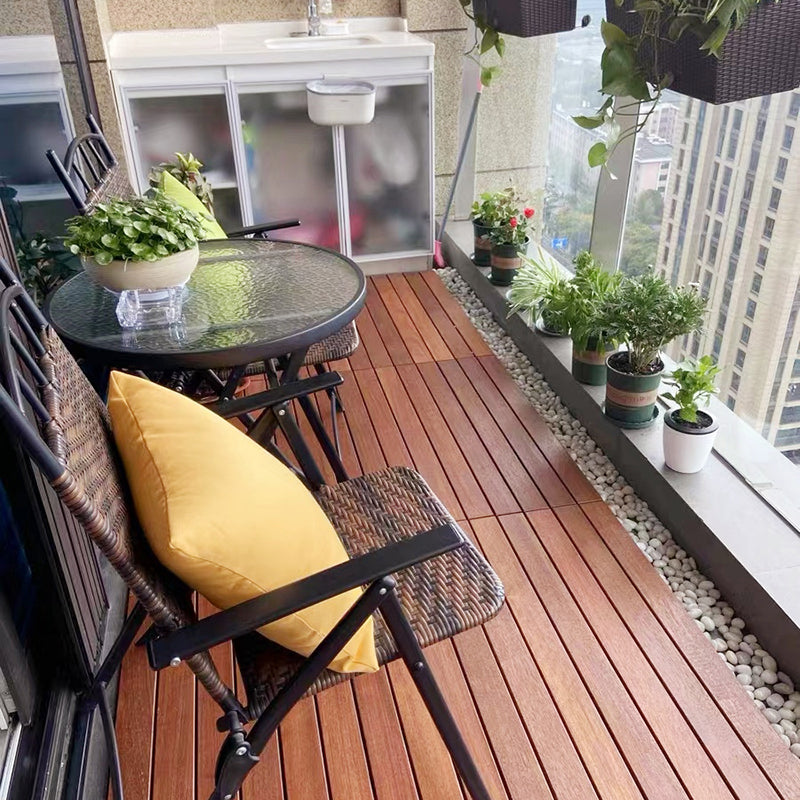 Outdoor Patio Water-resistant Composite Wooden Snapping Deck Plank Clearhalo 'Home Improvement' 'home_improvement' 'home_improvement_outdoor_deck_tiles_planks' 'Outdoor Deck Tiles & Planks' 'Outdoor Flooring & Tile' 'Outdoor Remodel' 'outdoor_deck_tiles_planks' 7274397