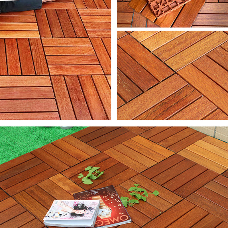 Outdoor Patio Water-resistant Composite Wooden Snapping Deck Plank Clearhalo 'Home Improvement' 'home_improvement' 'home_improvement_outdoor_deck_tiles_planks' 'Outdoor Deck Tiles & Planks' 'Outdoor Flooring & Tile' 'Outdoor Remodel' 'outdoor_deck_tiles_planks' 7274401