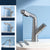 Modern Swivel Spout Vessel Faucet Centerset Bathroom Faucet with Knob Handle Gun Grey Shut-off Valve Not Included Drain Not Included Clearhalo 'Bathroom Remodel & Bathroom Fixtures' 'Bathroom Sink Faucets' 'Bathroom Sinks & Faucet Components' 'bathroom_sink_faucets' 'Home Improvement' 'home_improvement' 'home_improvement_bathroom_sink_faucets' 7274460