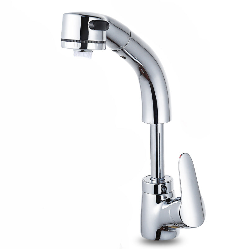 Modern Plain Vessel Sink Faucet High Arch Bathroom Sink Faucet Clearhalo 'Bathroom Remodel & Bathroom Fixtures' 'Bathroom Sink Faucets' 'Bathroom Sinks & Faucet Components' 'bathroom_sink_faucets' 'Home Improvement' 'home_improvement' 'home_improvement_bathroom_sink_faucets' 7274482