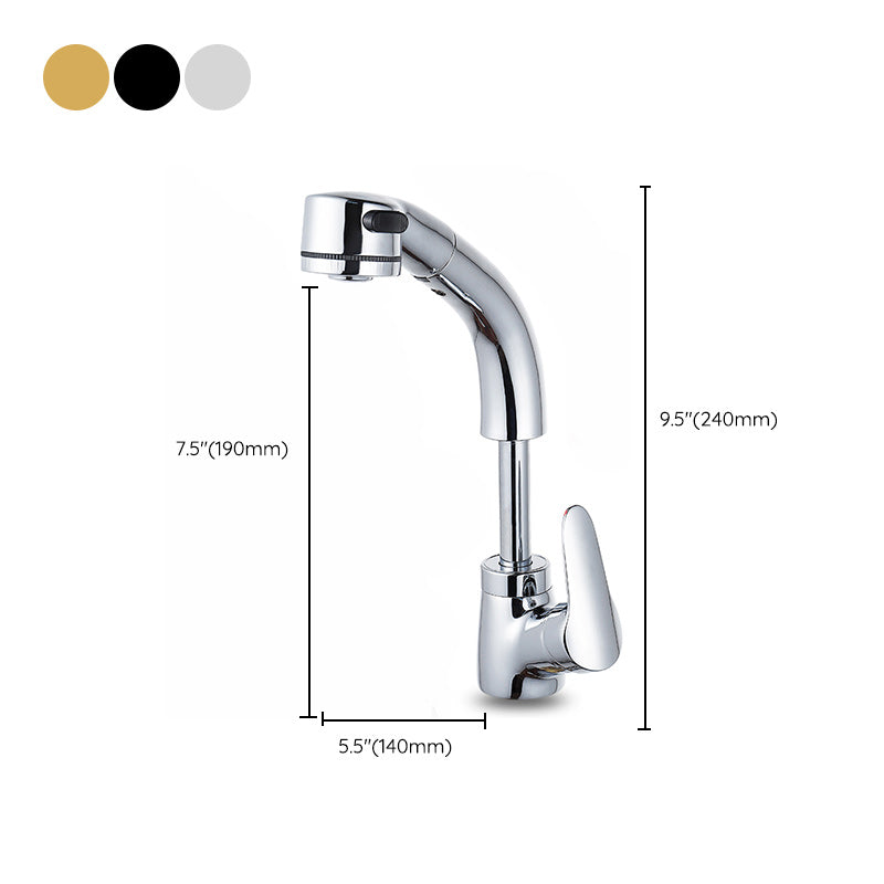 Modern Plain Vessel Sink Faucet High Arch Bathroom Sink Faucet Clearhalo 'Bathroom Remodel & Bathroom Fixtures' 'Bathroom Sink Faucets' 'Bathroom Sinks & Faucet Components' 'bathroom_sink_faucets' 'Home Improvement' 'home_improvement' 'home_improvement_bathroom_sink_faucets' 7274487