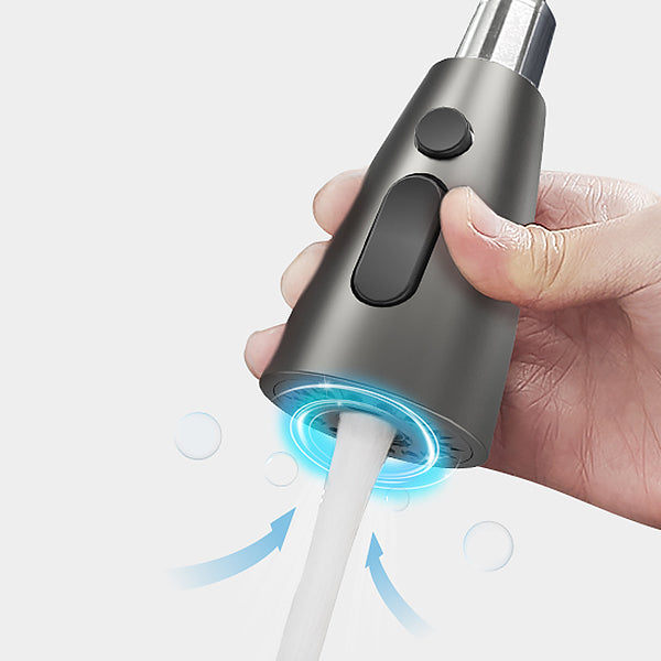 Contemporary Single Handle Kitchen Faucet Pull Out 1 Hold Bar Faucet with No Sensor Clearhalo 'Home Improvement' 'home_improvement' 'home_improvement_kitchen_faucets' 'Kitchen Faucets' 'Kitchen Remodel & Kitchen Fixtures' 'Kitchen Sinks & Faucet Components' 'kitchen_faucets' 7274528