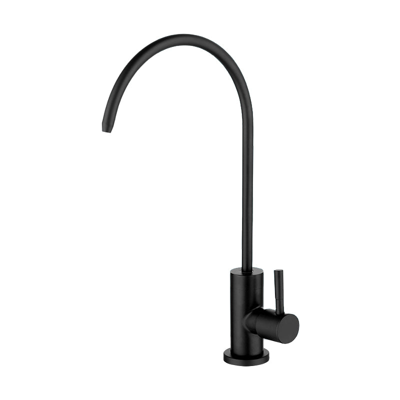 Contemporary Single Handle Kitchen Faucet Water Purification Direct Drinking Bar Faucet Black Clearhalo 'Home Improvement' 'home_improvement' 'home_improvement_kitchen_faucets' 'Kitchen Faucets' 'Kitchen Remodel & Kitchen Fixtures' 'Kitchen Sinks & Faucet Components' 'kitchen_faucets' 7274534