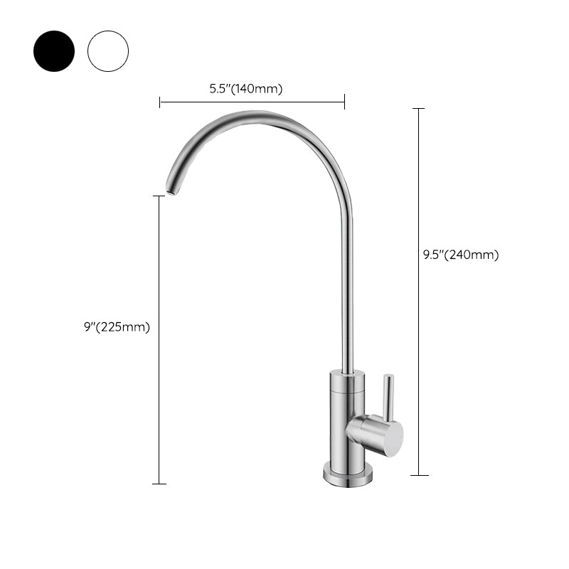 Contemporary Single Handle Kitchen Faucet Water Purification Direct Drinking Bar Faucet Clearhalo 'Home Improvement' 'home_improvement' 'home_improvement_kitchen_faucets' 'Kitchen Faucets' 'Kitchen Remodel & Kitchen Fixtures' 'Kitchen Sinks & Faucet Components' 'kitchen_faucets' 7274539
