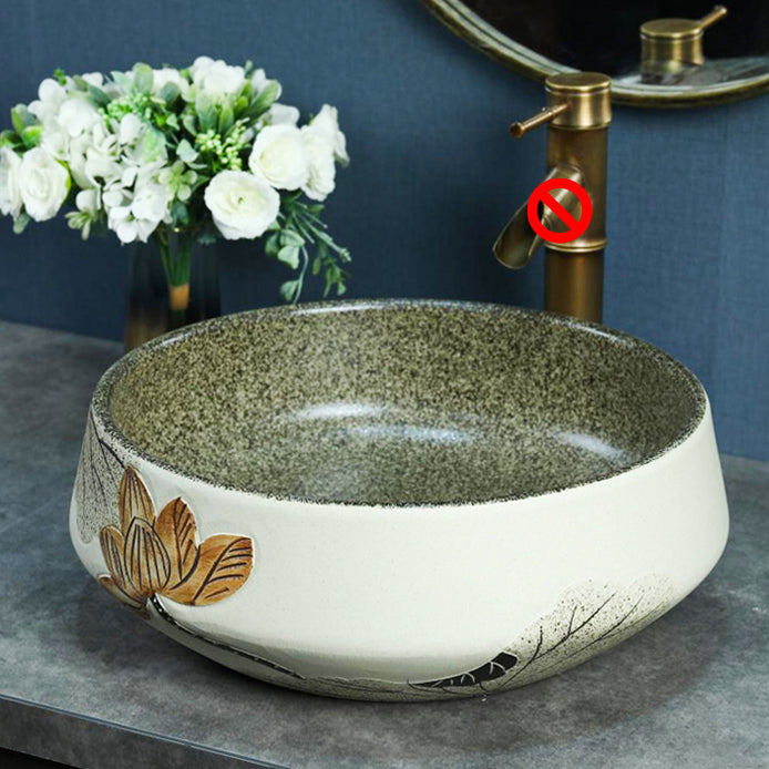 Porcelain Vessel Bathroom Sink Modern No Craftsmanship Vessel Bathroom Sink Only 15.7"L x 15.7"W x 5.5"H Bowl Clearhalo 'Bathroom Remodel & Bathroom Fixtures' 'Bathroom Sinks & Faucet Components' 'Bathroom Sinks' 'bathroom_sink' 'Home Improvement' 'home_improvement' 'home_improvement_bathroom_sink' 7274623