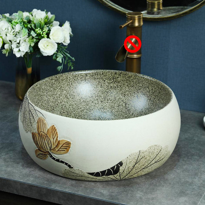 Porcelain Vessel Bathroom Sink Modern No Craftsmanship Vessel Bathroom Sink Only 15"L x 15"W x 5.9"H Bowl Clearhalo 'Bathroom Remodel & Bathroom Fixtures' 'Bathroom Sinks & Faucet Components' 'Bathroom Sinks' 'bathroom_sink' 'Home Improvement' 'home_improvement' 'home_improvement_bathroom_sink' 7274629