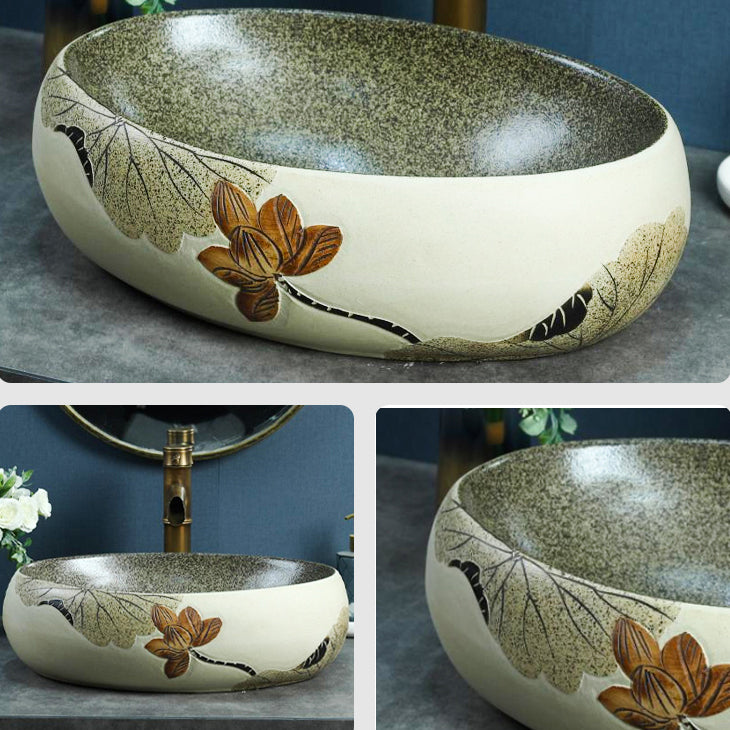 Porcelain Vessel Bathroom Sink Modern No Craftsmanship Vessel Bathroom Sink Only Clearhalo 'Bathroom Remodel & Bathroom Fixtures' 'Bathroom Sinks & Faucet Components' 'Bathroom Sinks' 'bathroom_sink' 'Home Improvement' 'home_improvement' 'home_improvement_bathroom_sink' 7274634