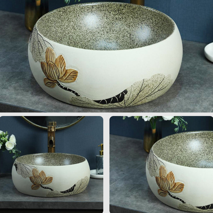 Porcelain Vessel Bathroom Sink Modern No Craftsmanship Vessel Bathroom Sink Only Clearhalo 'Bathroom Remodel & Bathroom Fixtures' 'Bathroom Sinks & Faucet Components' 'Bathroom Sinks' 'bathroom_sink' 'Home Improvement' 'home_improvement' 'home_improvement_bathroom_sink' 7274643