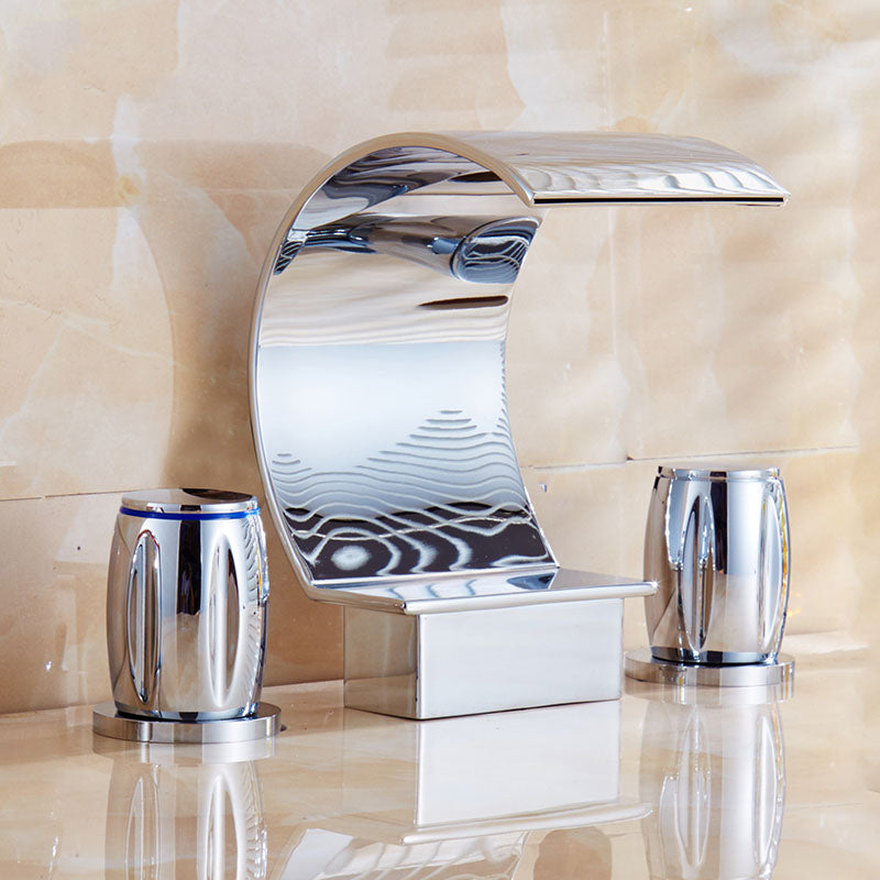 Traditional Roman Tub Faucet Set Copper Fixed Deck-Mount with Handles Silver Elbow Outlet Clearhalo 'Bathroom Remodel & Bathroom Fixtures' 'Bathtub Faucets' 'bathtub_faucets' 'Home Improvement' 'home_improvement' 'home_improvement_bathtub_faucets' 7274746