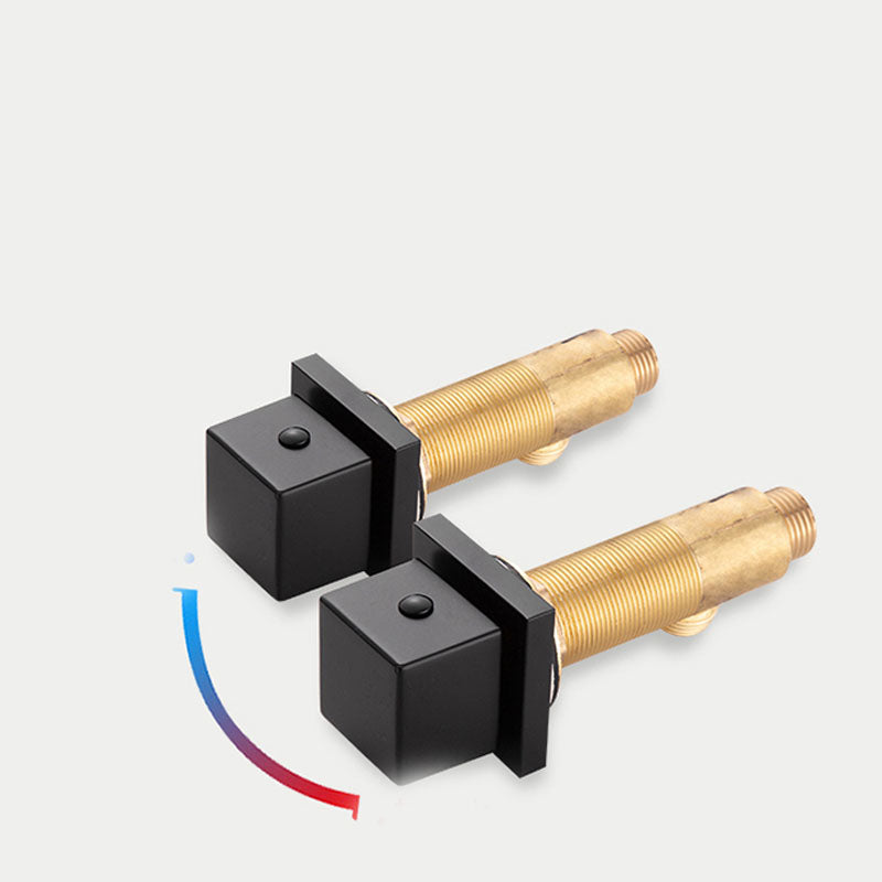 Traditional Roman Tub Faucet Set Copper Fixed Deck-Mount with Handles Clearhalo 'Bathroom Remodel & Bathroom Fixtures' 'Bathtub Faucets' 'bathtub_faucets' 'Home Improvement' 'home_improvement' 'home_improvement_bathtub_faucets' 7274747