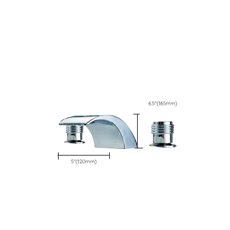 Traditional Roman Tub Faucet Set Copper Fixed Deck-Mount with Handles Clearhalo 'Bathroom Remodel & Bathroom Fixtures' 'Bathtub Faucets' 'bathtub_faucets' 'Home Improvement' 'home_improvement' 'home_improvement_bathtub_faucets' 7274759