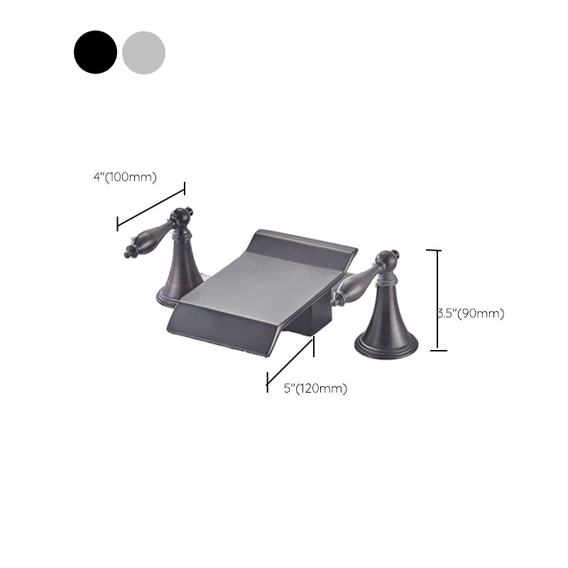 Traditional Roman Tub Faucet Set Copper Fixed Deck-Mount with Handles Clearhalo 'Bathroom Remodel & Bathroom Fixtures' 'Bathtub Faucets' 'bathtub_faucets' 'Home Improvement' 'home_improvement' 'home_improvement_bathtub_faucets' 7274760