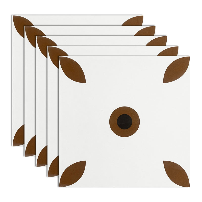 Modern Style Wall Tile Scratch Resistant Printing Straight Edge Square Wall Tile Brown White Clearhalo 'Floor Tiles & Wall Tiles' 'floor_tiles_wall_tiles' 'Flooring 'Home Improvement' 'home_improvement' 'home_improvement_floor_tiles_wall_tiles' Walls and Ceiling' 7274802