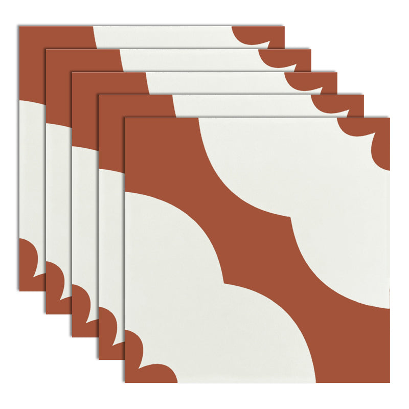 Modern Style Floor Tile Scratch Resistant Geometric Pattern Straight Edge Floor Tile Apricot Orange Clearhalo 'Floor Tiles & Wall Tiles' 'floor_tiles_wall_tiles' 'Flooring 'Home Improvement' 'home_improvement' 'home_improvement_floor_tiles_wall_tiles' Walls and Ceiling' 7274805