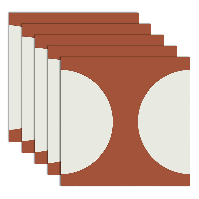 Modern Style Floor Tile Scratch Resistant Geometric Pattern Straight Edge Floor Tile Orange White Clearhalo 'Floor Tiles & Wall Tiles' 'floor_tiles_wall_tiles' 'Flooring 'Home Improvement' 'home_improvement' 'home_improvement_floor_tiles_wall_tiles' Walls and Ceiling' 7274807