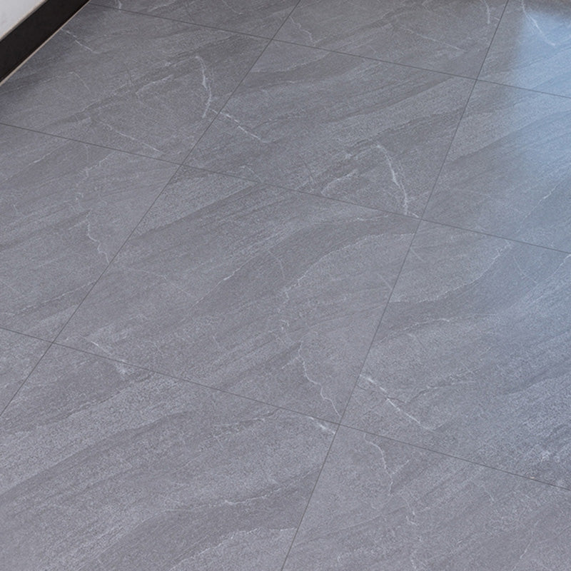 Home Vinyl Flooring Peel and Stick Marble Print Square PVC Flooring for Living Room Pewter Clearhalo 'Flooring 'Home Improvement' 'home_improvement' 'home_improvement_vinyl_flooring' 'Vinyl Flooring' 'vinyl_flooring' Walls and Ceiling' 7274920