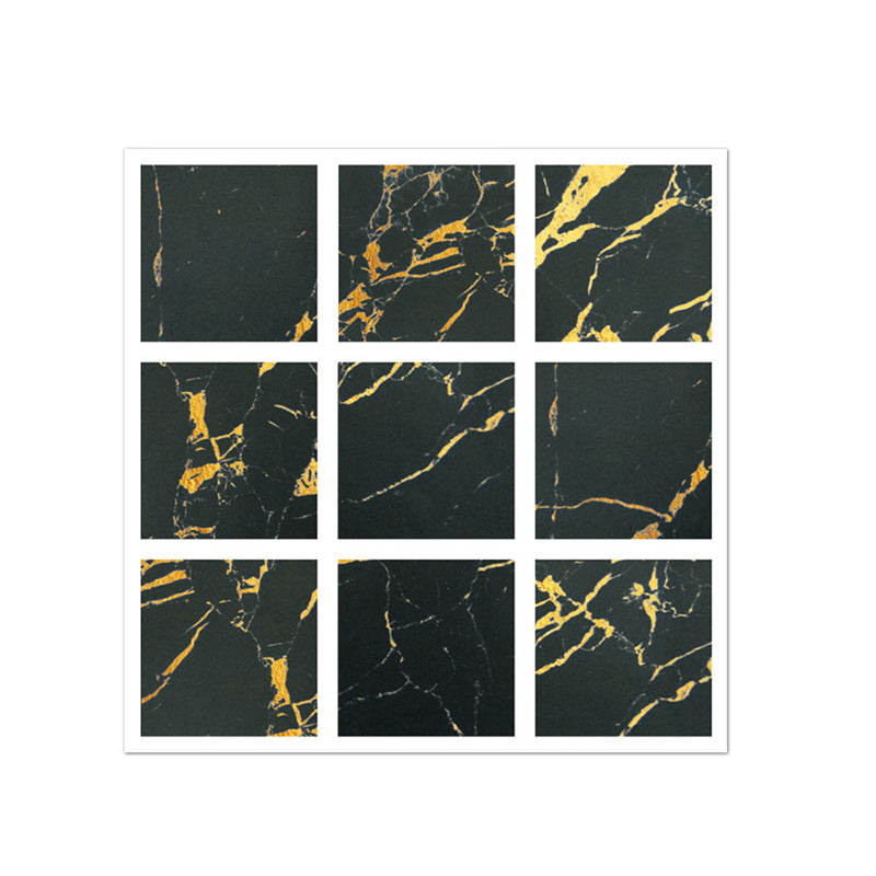 PVC Square Peel & Stick Mosaic Tile Multi-Color Backsplash & Wall Tile Black Clearhalo 'Flooring 'Home Improvement' 'home_improvement' 'home_improvement_peel_stick_blacksplash' 'Peel & Stick Backsplash Tile' 'peel_stick_blacksplash' 'Walls & Ceilings' Walls and Ceiling' 7275042