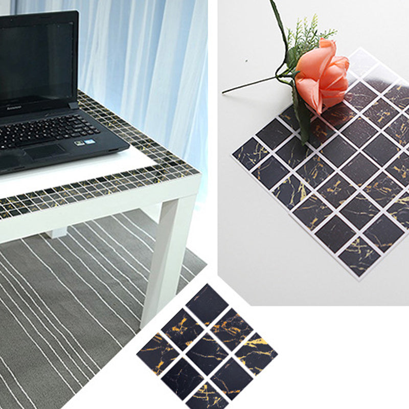 PVC Square Peel & Stick Mosaic Tile Multi-Color Backsplash & Wall Tile Clearhalo 'Flooring 'Home Improvement' 'home_improvement' 'home_improvement_peel_stick_blacksplash' 'Peel & Stick Backsplash Tile' 'peel_stick_blacksplash' 'Walls & Ceilings' Walls and Ceiling' 7275046