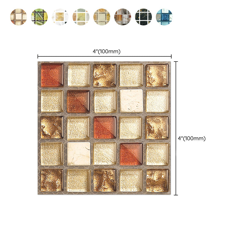 PVC Square Peel & Stick Mosaic Tile Multi-Color Backsplash & Wall Tile Clearhalo 'Flooring 'Home Improvement' 'home_improvement' 'home_improvement_peel_stick_blacksplash' 'Peel & Stick Backsplash Tile' 'peel_stick_blacksplash' 'Walls & Ceilings' Walls and Ceiling' 7275048