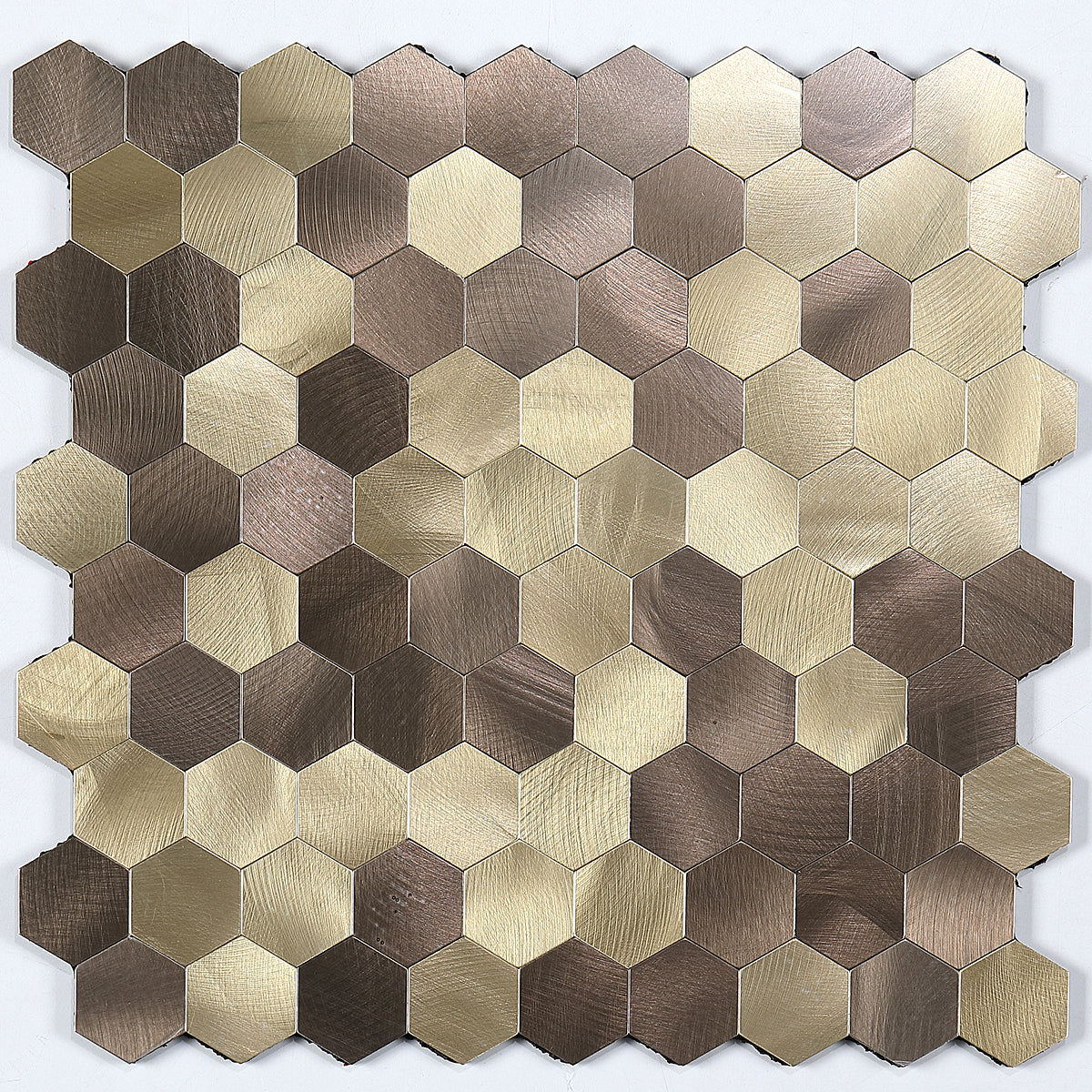 Modern Tile-Peel & Stick Metal Mosaic Tile Hexagonal Peel & Stick Subway Tile Gold Clearhalo 'Flooring 'Home Improvement' 'home_improvement' 'home_improvement_peel_stick_blacksplash' 'Peel & Stick Backsplash Tile' 'peel_stick_blacksplash' 'Walls & Ceilings' Walls and Ceiling' 7275054