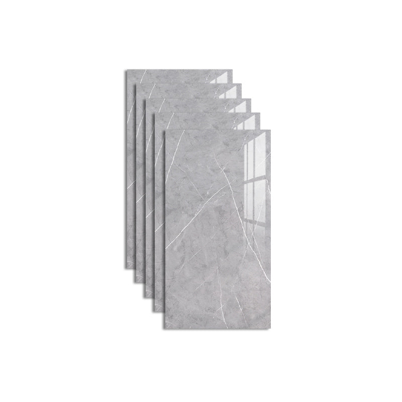 Bathroom Wall Floor Tile Peel and Stick Marble Pattern Wall Floor Tile Grey 1' x 2' Clearhalo 'Flooring 'Home Improvement' 'home_improvement' 'home_improvement_peel_stick_blacksplash' 'Peel & Stick Backsplash Tile' 'peel_stick_blacksplash' 'Walls & Ceilings' Walls and Ceiling' 7275091