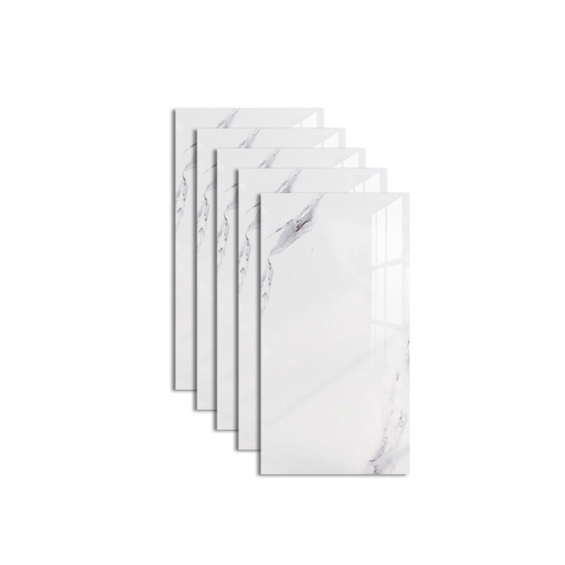 Bathroom Wall Floor Tile Peel and Stick Marble Pattern Wall Floor Tile Textured White 1' x 2' Clearhalo 'Flooring 'Home Improvement' 'home_improvement' 'home_improvement_peel_stick_blacksplash' 'Peel & Stick Backsplash Tile' 'peel_stick_blacksplash' 'Walls & Ceilings' Walls and Ceiling' 7275093