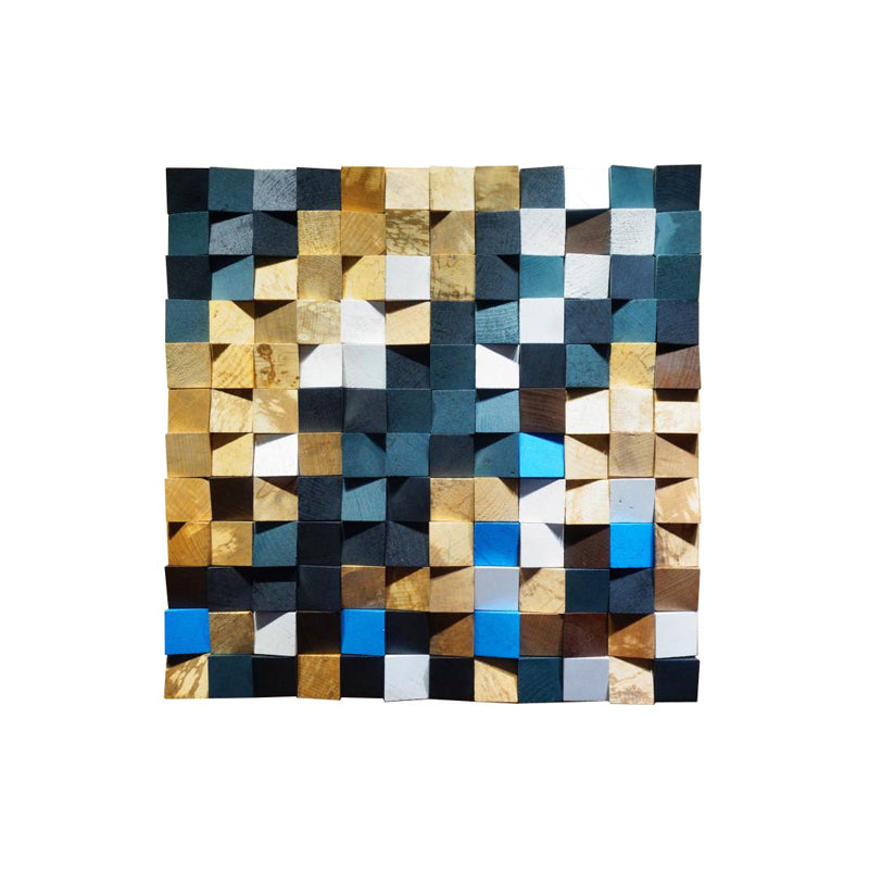 Mosaic Wall Ceiling Wood Contemporary Shiplap Indoor Wall Ceiling Blue-Yellow Clearhalo 'Flooring 'Home Improvement' 'home_improvement' 'home_improvement_wall_paneling' 'Wall Paneling' 'wall_paneling' 'Walls & Ceilings' Walls and Ceiling' 7275108