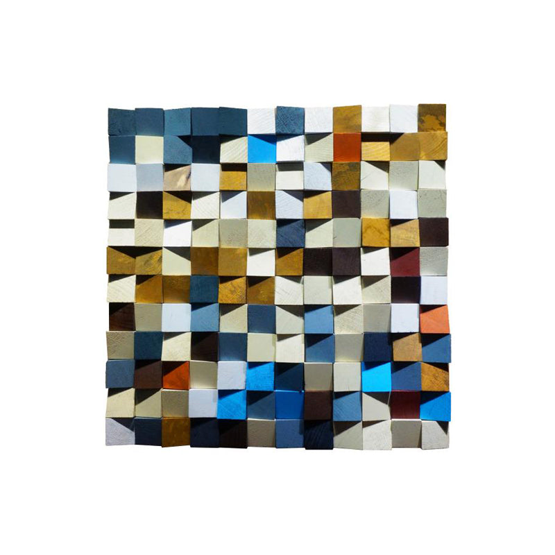 Mosaic Wall Ceiling Wood Contemporary Shiplap Indoor Wall Ceiling Blue-Brown Clearhalo 'Flooring 'Home Improvement' 'home_improvement' 'home_improvement_wall_paneling' 'Wall Paneling' 'wall_paneling' 'Walls & Ceilings' Walls and Ceiling' 7275111