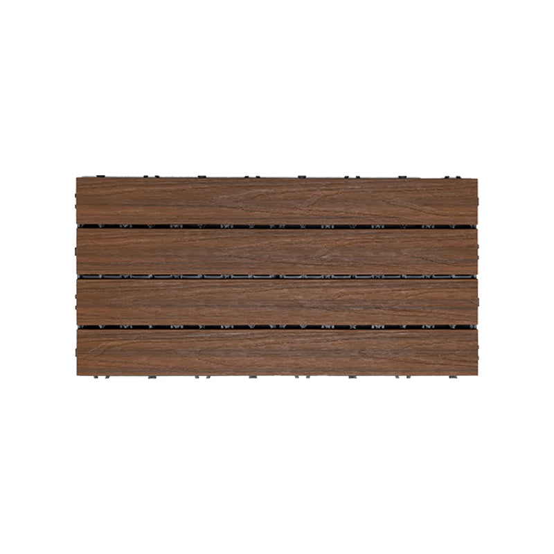 Tradition Square Wood Tile Wire Brushed Brown Engineered Wood for Patio Garden Dark Brown 1' x 2' Clearhalo 'Flooring 'Hardwood Flooring' 'hardwood_flooring' 'Home Improvement' 'home_improvement' 'home_improvement_hardwood_flooring' Walls and Ceiling' 7275190