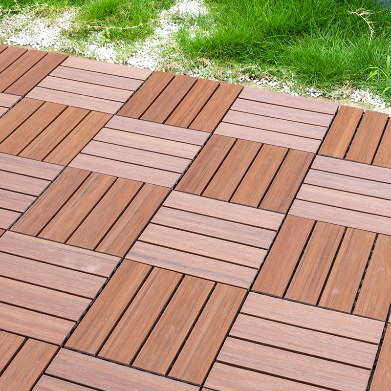 Tradition Square Wood Tile Wire Brushed Brown Engineered Wood for Patio Garden Clearhalo 'Flooring 'Hardwood Flooring' 'hardwood_flooring' 'Home Improvement' 'home_improvement' 'home_improvement_hardwood_flooring' Walls and Ceiling' 7275191