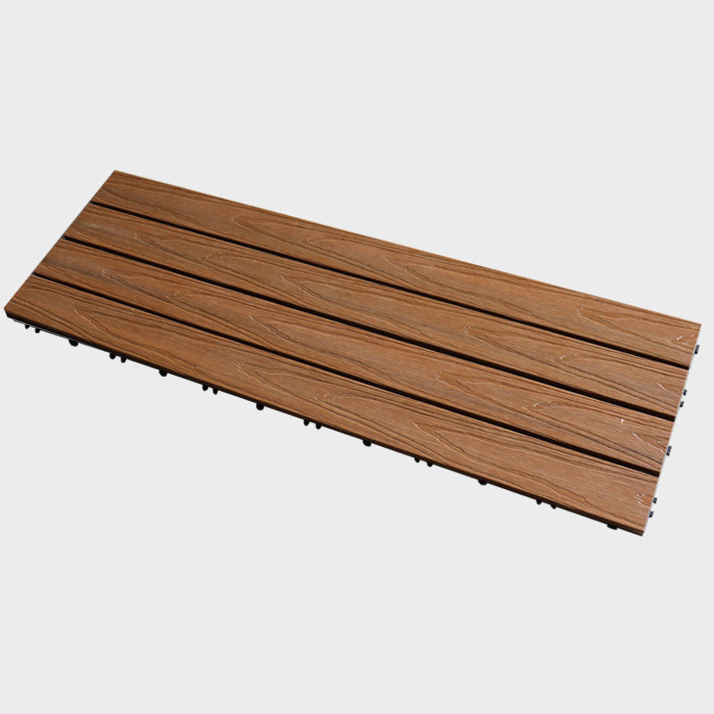 Tradition Square Wood Tile Wire Brushed Brown Engineered Wood for Patio Garden Dark Brown 12"L x 35"W Clearhalo 'Flooring 'Hardwood Flooring' 'hardwood_flooring' 'Home Improvement' 'home_improvement' 'home_improvement_hardwood_flooring' Walls and Ceiling' 7275196