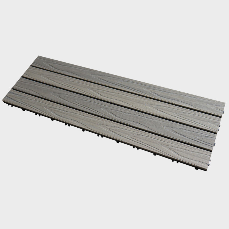 Tradition Square Wood Tile Wire Brushed Brown Engineered Wood for Patio Garden Distressed Wood 12"L x 35"W Clearhalo 'Flooring 'Hardwood Flooring' 'hardwood_flooring' 'Home Improvement' 'home_improvement' 'home_improvement_hardwood_flooring' Walls and Ceiling' 7275202