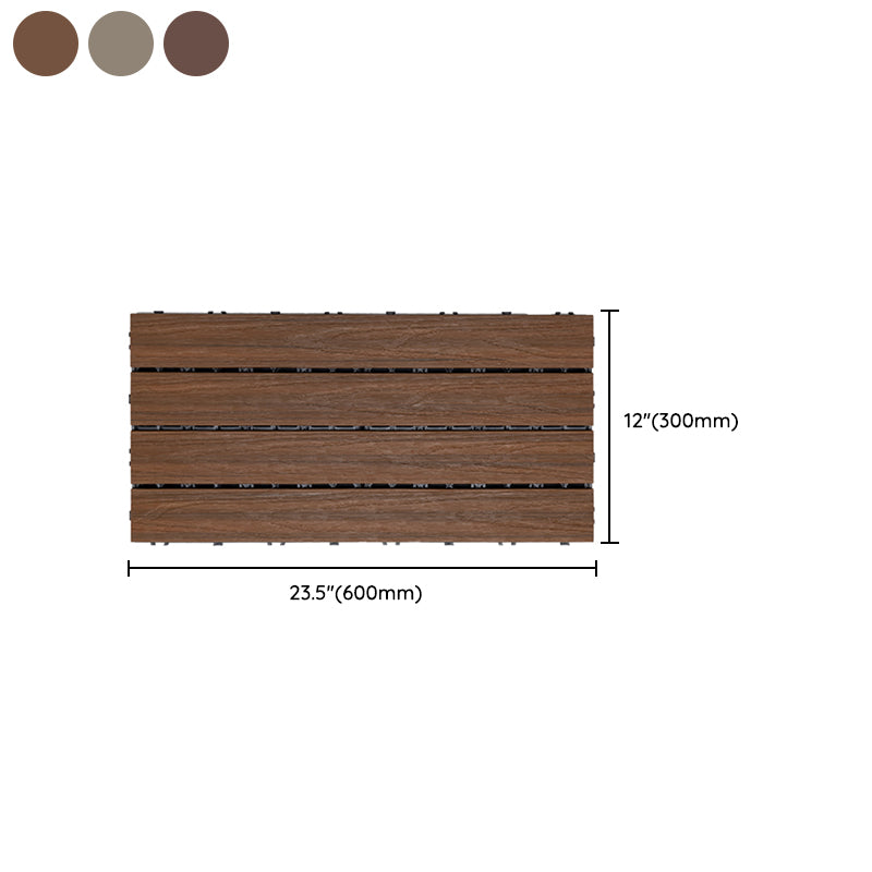 Tradition Square Wood Tile Wire Brushed Brown Engineered Wood for Patio Garden Clearhalo 'Flooring 'Hardwood Flooring' 'hardwood_flooring' 'Home Improvement' 'home_improvement' 'home_improvement_hardwood_flooring' Walls and Ceiling' 7275206