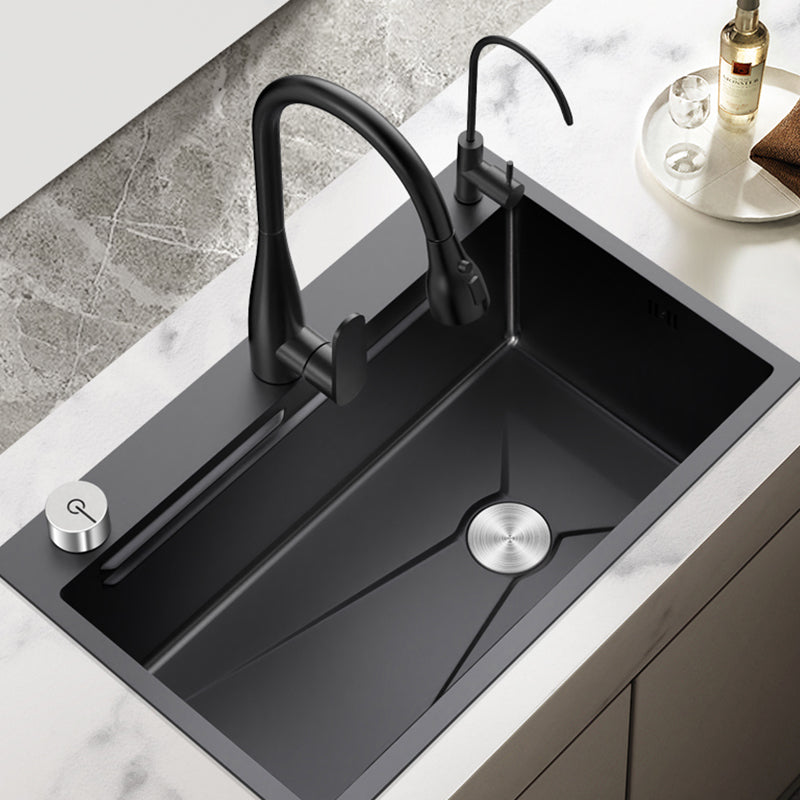 Stainless Steel Kitchen Sink Single Bowl Drop-In Kitchen Sink Clearhalo 'Home Improvement' 'home_improvement' 'home_improvement_kitchen_sinks' 'Kitchen Remodel & Kitchen Fixtures' 'Kitchen Sinks & Faucet Components' 'Kitchen Sinks' 'kitchen_sinks' 7276158