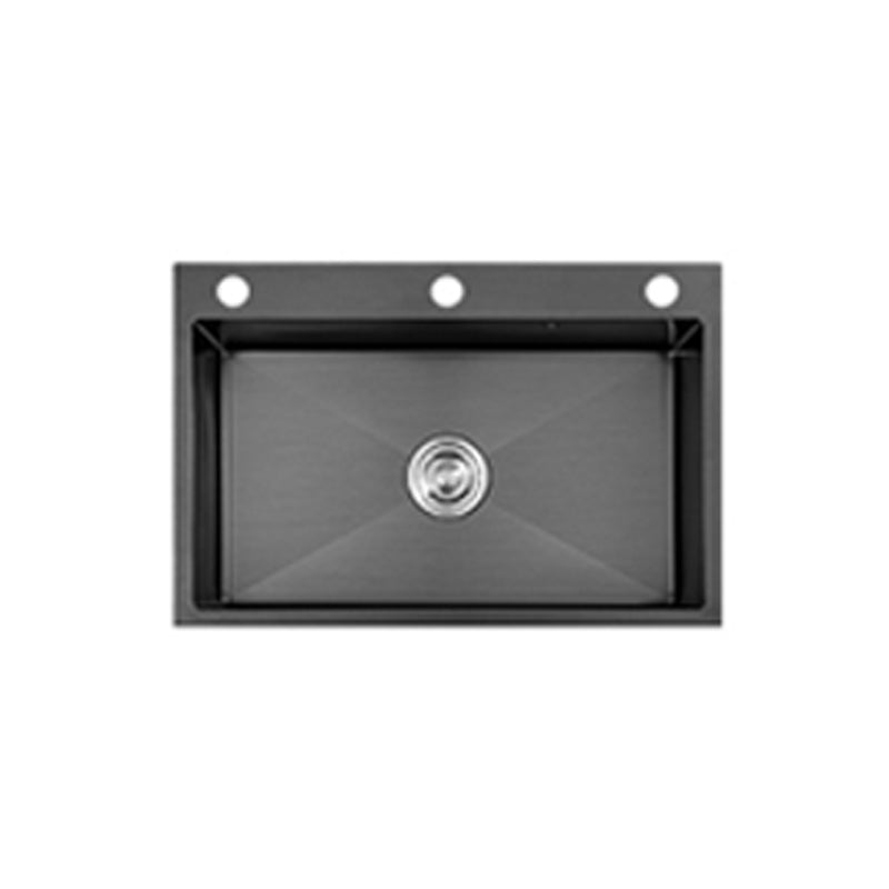 Drop-In Kitchen Sink Stainless Steel Kitchen Sink with Rectangular Shape Clearhalo 'Home Improvement' 'home_improvement' 'home_improvement_kitchen_sinks' 'Kitchen Remodel & Kitchen Fixtures' 'Kitchen Sinks & Faucet Components' 'Kitchen Sinks' 'kitchen_sinks' 7276182