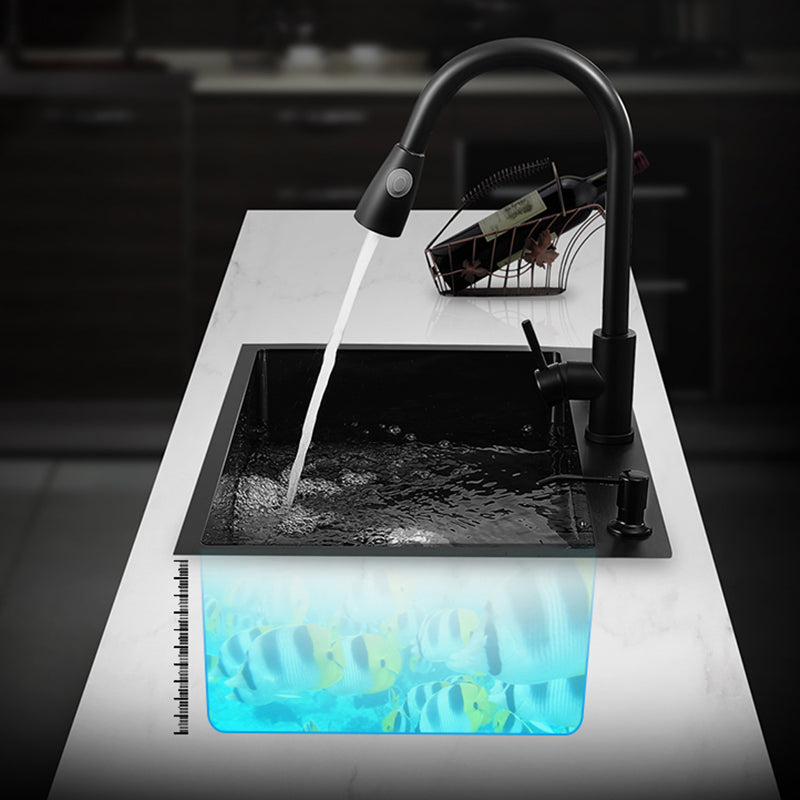 Drop-In Kitchen Sink Stainless Steel Kitchen Sink with Rectangular Shape Clearhalo 'Home Improvement' 'home_improvement' 'home_improvement_kitchen_sinks' 'Kitchen Remodel & Kitchen Fixtures' 'Kitchen Sinks & Faucet Components' 'Kitchen Sinks' 'kitchen_sinks' 7276185