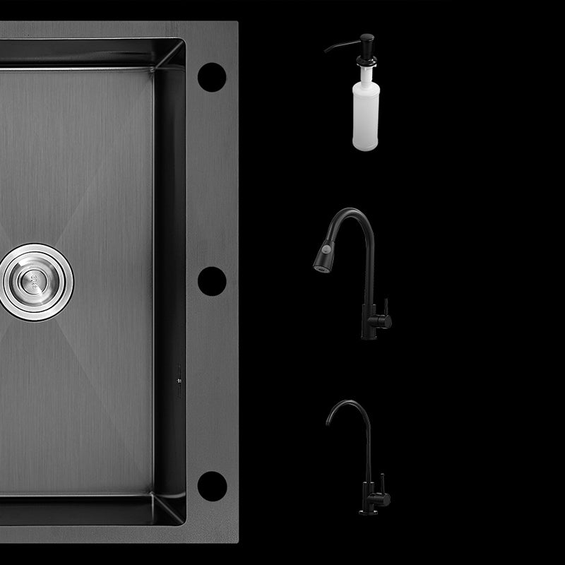 Drop-In Kitchen Sink Stainless Steel Kitchen Sink with Rectangular Shape Clearhalo 'Home Improvement' 'home_improvement' 'home_improvement_kitchen_sinks' 'Kitchen Remodel & Kitchen Fixtures' 'Kitchen Sinks & Faucet Components' 'Kitchen Sinks' 'kitchen_sinks' 7276187