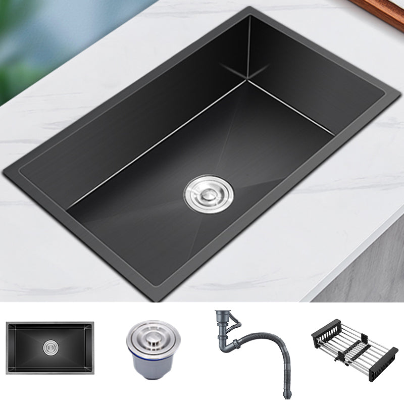 Stainless Steel Kitchen Sink Modern Kitchen Bar Sink with Drain Assembly 23.6"L x 15.7"W x 8.3"H Sink Only None Clearhalo 'Home Improvement' 'home_improvement' 'home_improvement_kitchen_sinks' 'Kitchen Remodel & Kitchen Fixtures' 'Kitchen Sinks & Faucet Components' 'Kitchen Sinks' 'kitchen_sinks' 7276201