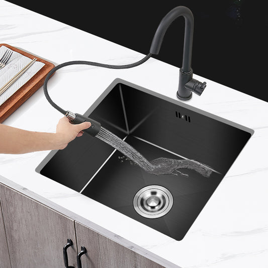 Stainless Steel Kitchen Sink Modern Kitchen Bar Sink with Drain Assembly Clearhalo 'Home Improvement' 'home_improvement' 'home_improvement_kitchen_sinks' 'Kitchen Remodel & Kitchen Fixtures' 'Kitchen Sinks & Faucet Components' 'Kitchen Sinks' 'kitchen_sinks' 7276207